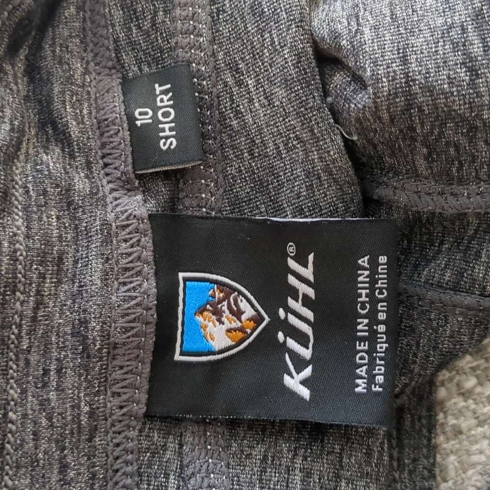 10 Short Kuhl Gray Pull On Style Stretchy Activewear Pants - Picture 11 of 15